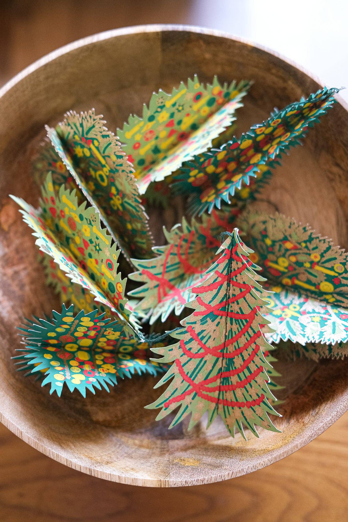 DECORATED TREES PAPER ORNAMENT