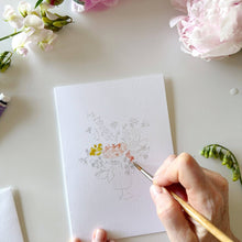 Load image into Gallery viewer, BOUQUETS PAINTABLE NOTECARDS