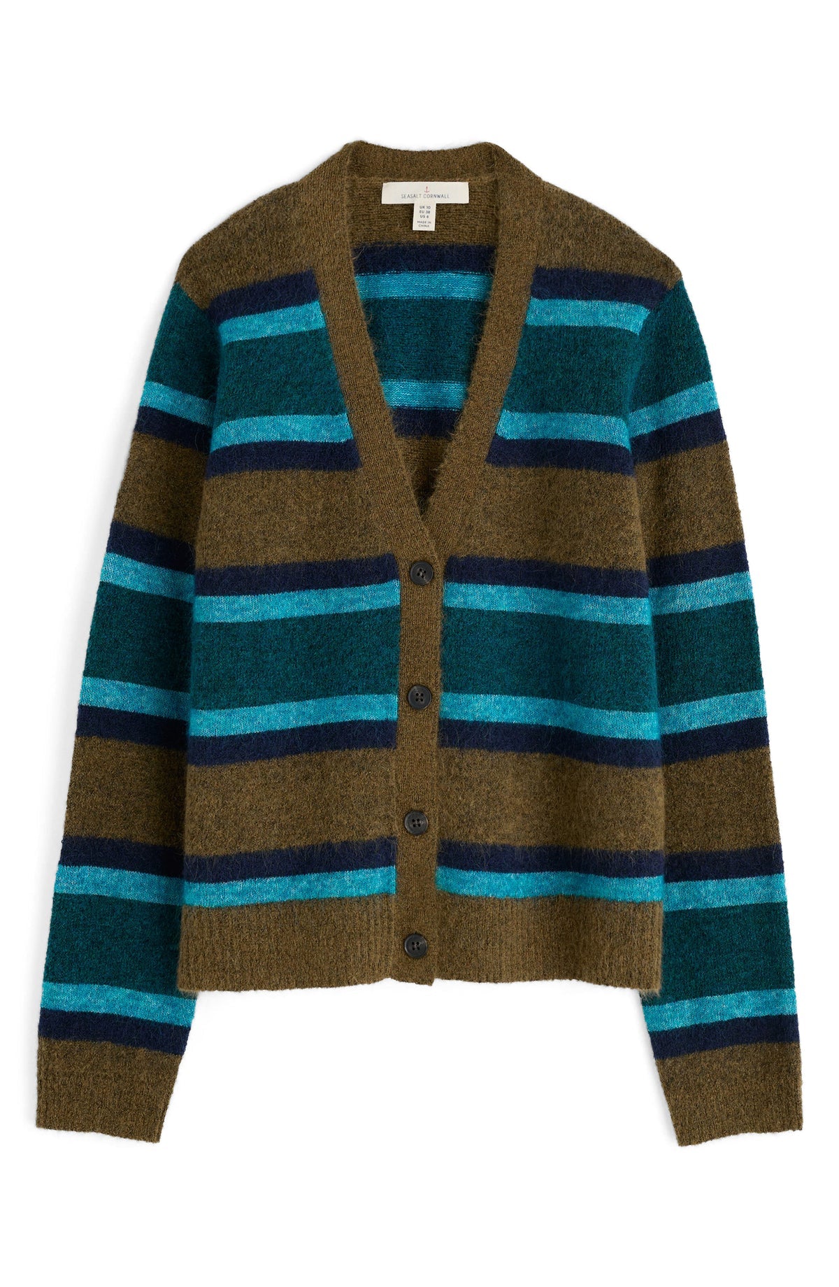 ETCHING CARDIGAN - EARTHENWARE CYAN MIX