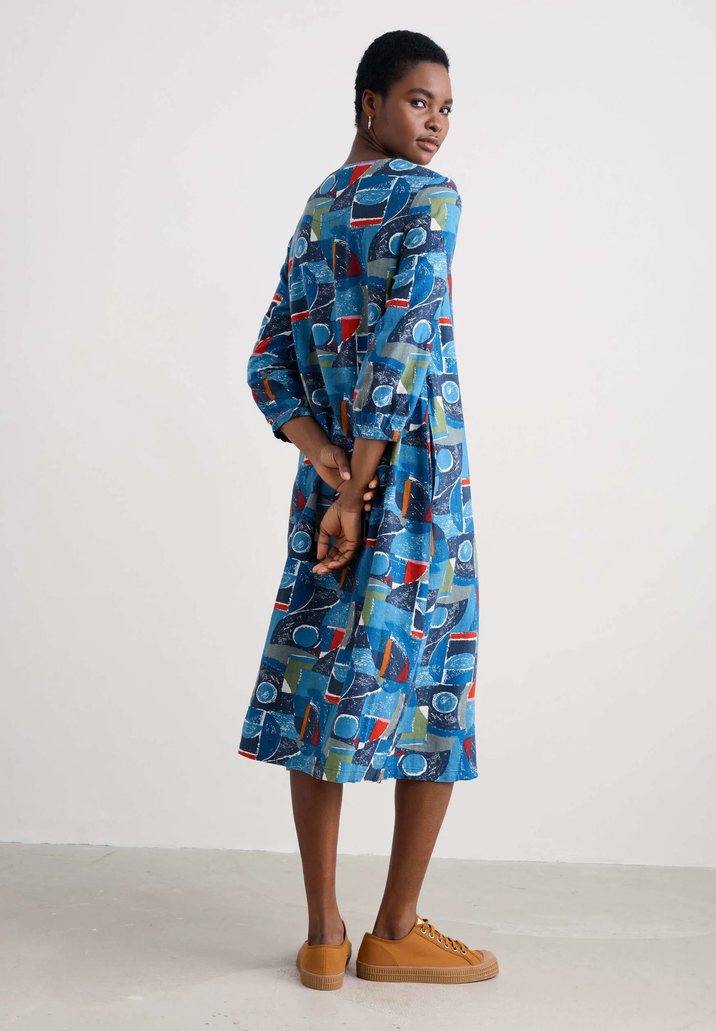SEA CALL DRESS - PENWITH ABSTRACT SQUALL