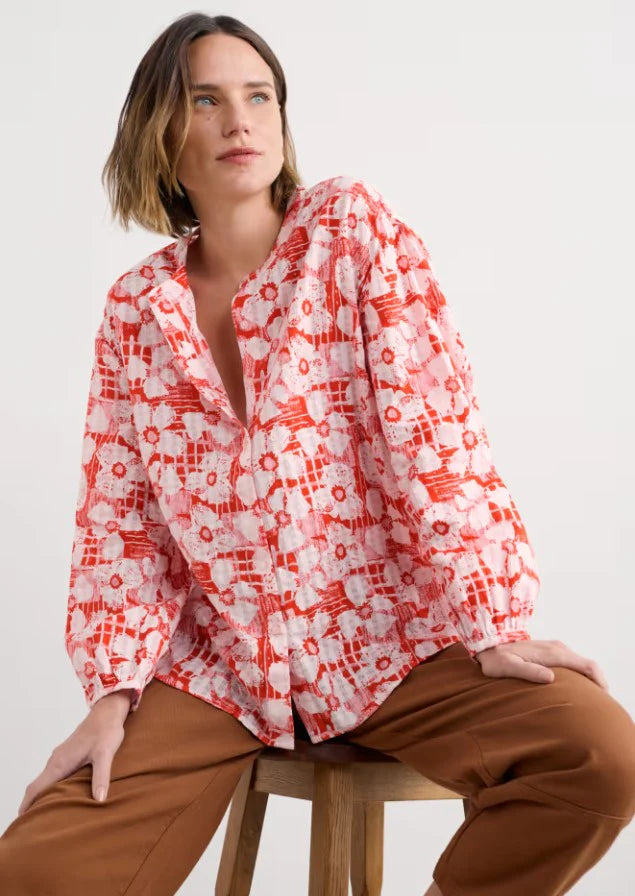 RADIANCE SHIRT - PATCHWORK BLOOM CHALK