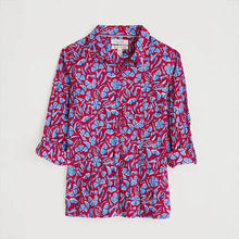 Load image into Gallery viewer, LARISSA SHIRT - COLLAGED FLORAL SCARLET