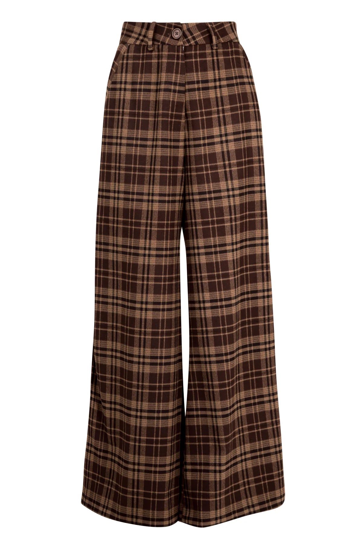 DOWN THE LINE PANT - CHOCOLATE CHECK