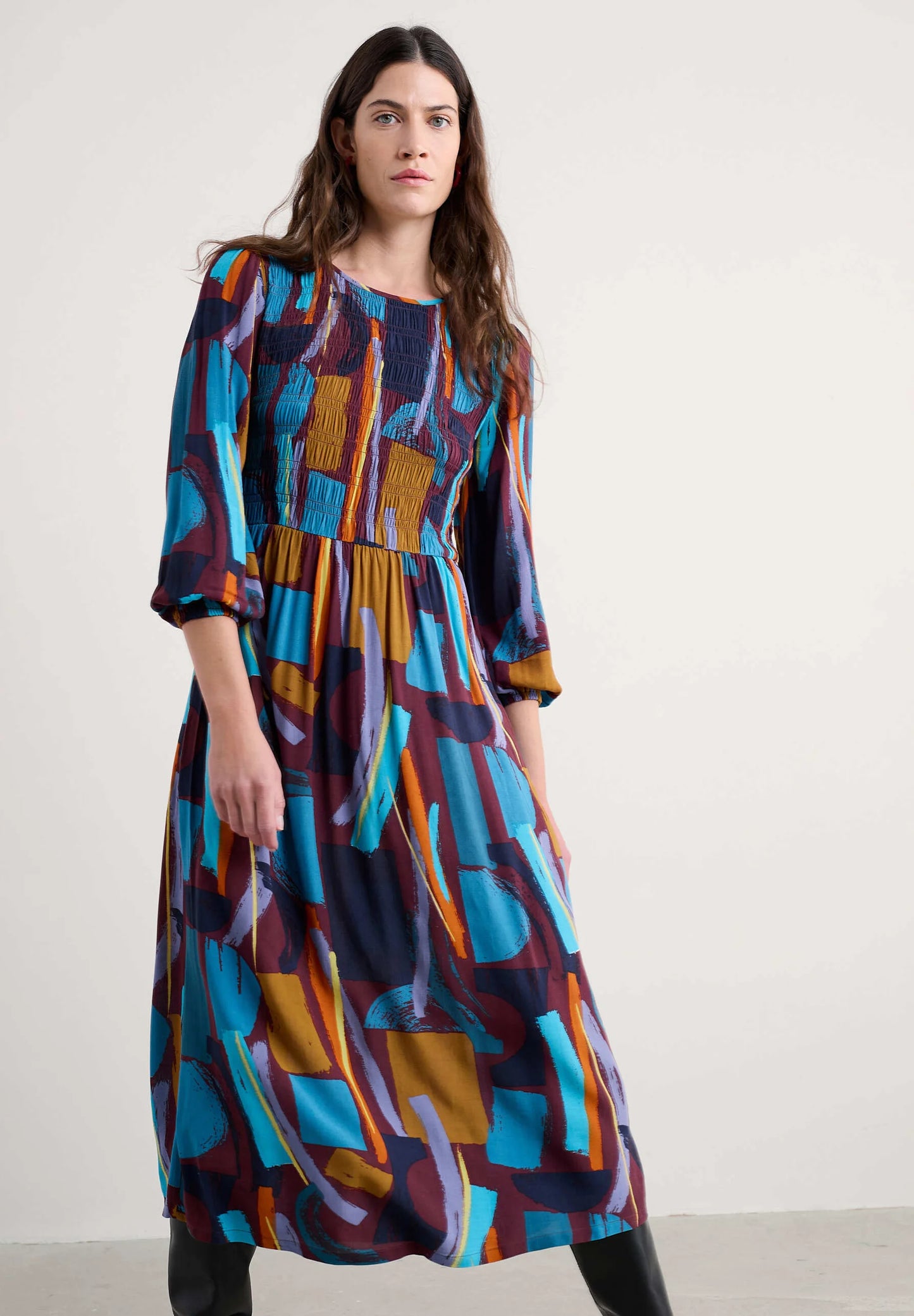 MEADOWSWEET DRESS - ZENNOR STACK DARK RYE