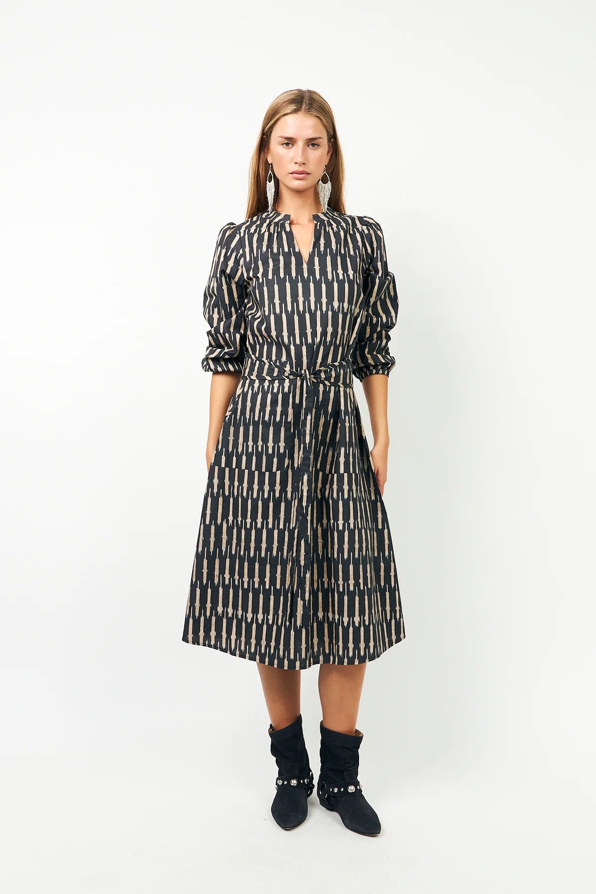 PARIS MIDI DRESS - BLACK