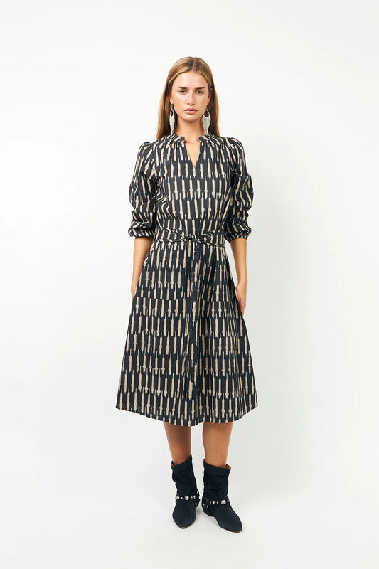 PARIS MIDI DRESS - BLACK