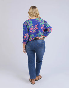 LEILANI BLOUSE - LANI TROPICAL PRINT