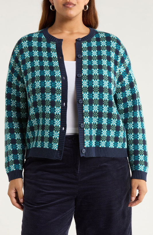 LENSA CARDIGAN - CIRCLET MARITIME EMULSION