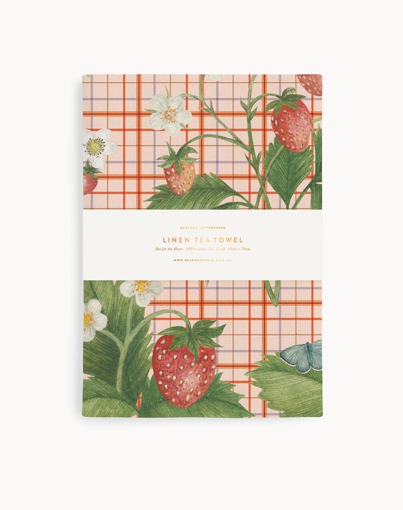LINEN TEA TOWELS - STRAWBERRIES