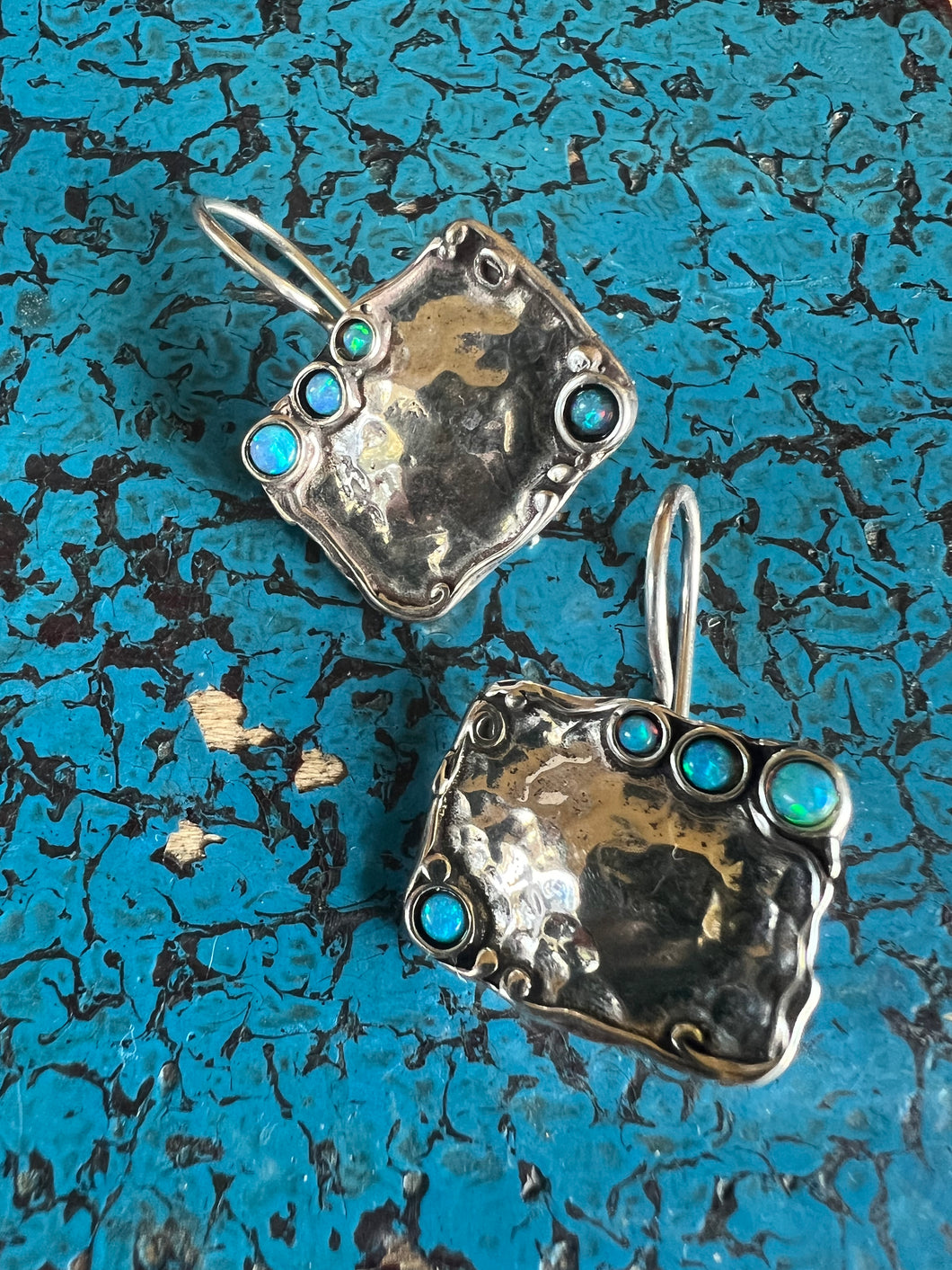 ALORA EARRINGS - STERLING SILVER & OPALITE