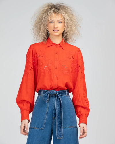 CLEMENTINE SHIRT - POPPY RED