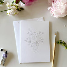Load image into Gallery viewer, BOUQUETS PAINTABLE NOTECARDS