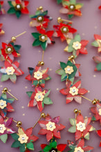 Load image into Gallery viewer, POINTSETTIA EARRINGS