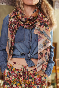 SCARF - ART OF LIFE FLOWER PAINT PALETTE