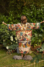 Load image into Gallery viewer, LONG DUSTER ROBE - STAY GOLD FLORAL w/ Rabbit &amp; Bees