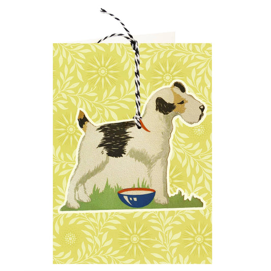 KARGE FANDANGLE GREETING CARD - DOG & BOWL