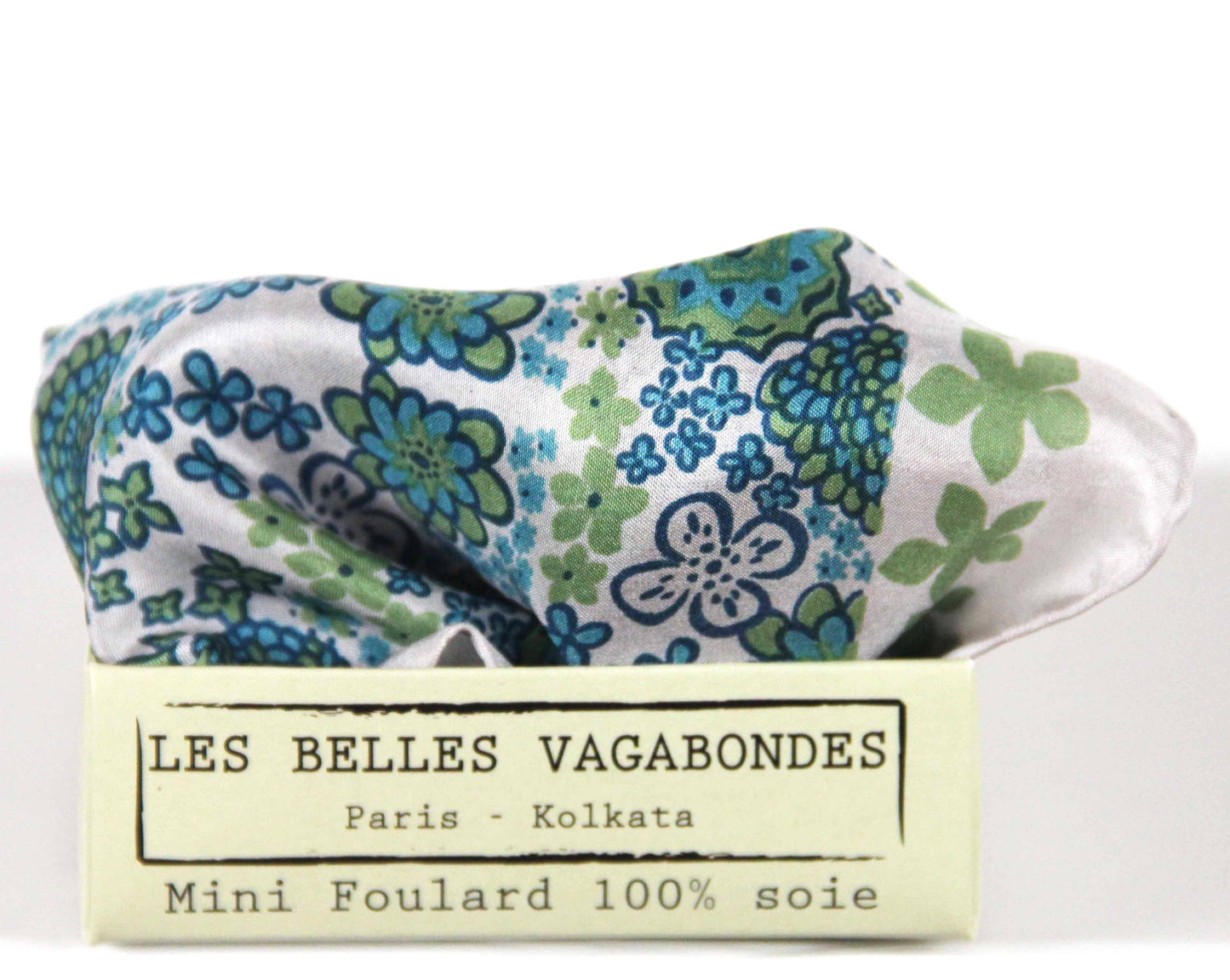 SILK MINI CARIBBEAN BLUE SCARF