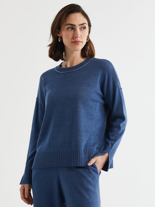 BASIC CREW - DENIM