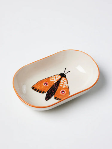 MOTH PARTY DISH OVAL - ORANGE