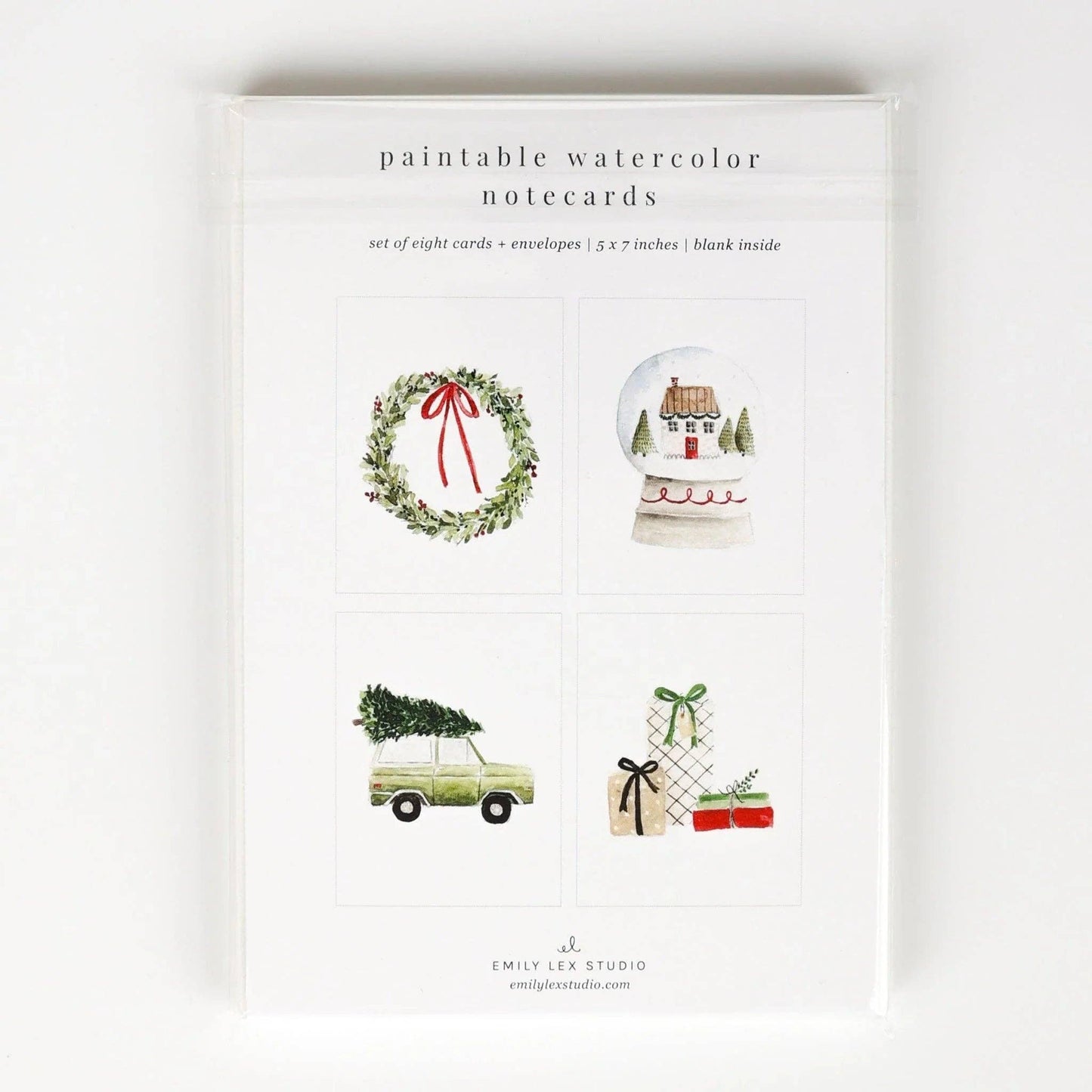 CHRISTMAS CHEER PAINTABLE NOTECARDS SET
