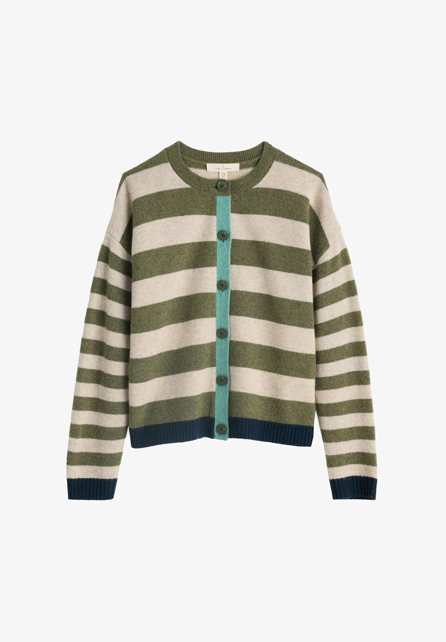 PINWELL CARDIGAN - BRIGHT SHAPE LIGHT OLIVE MIX