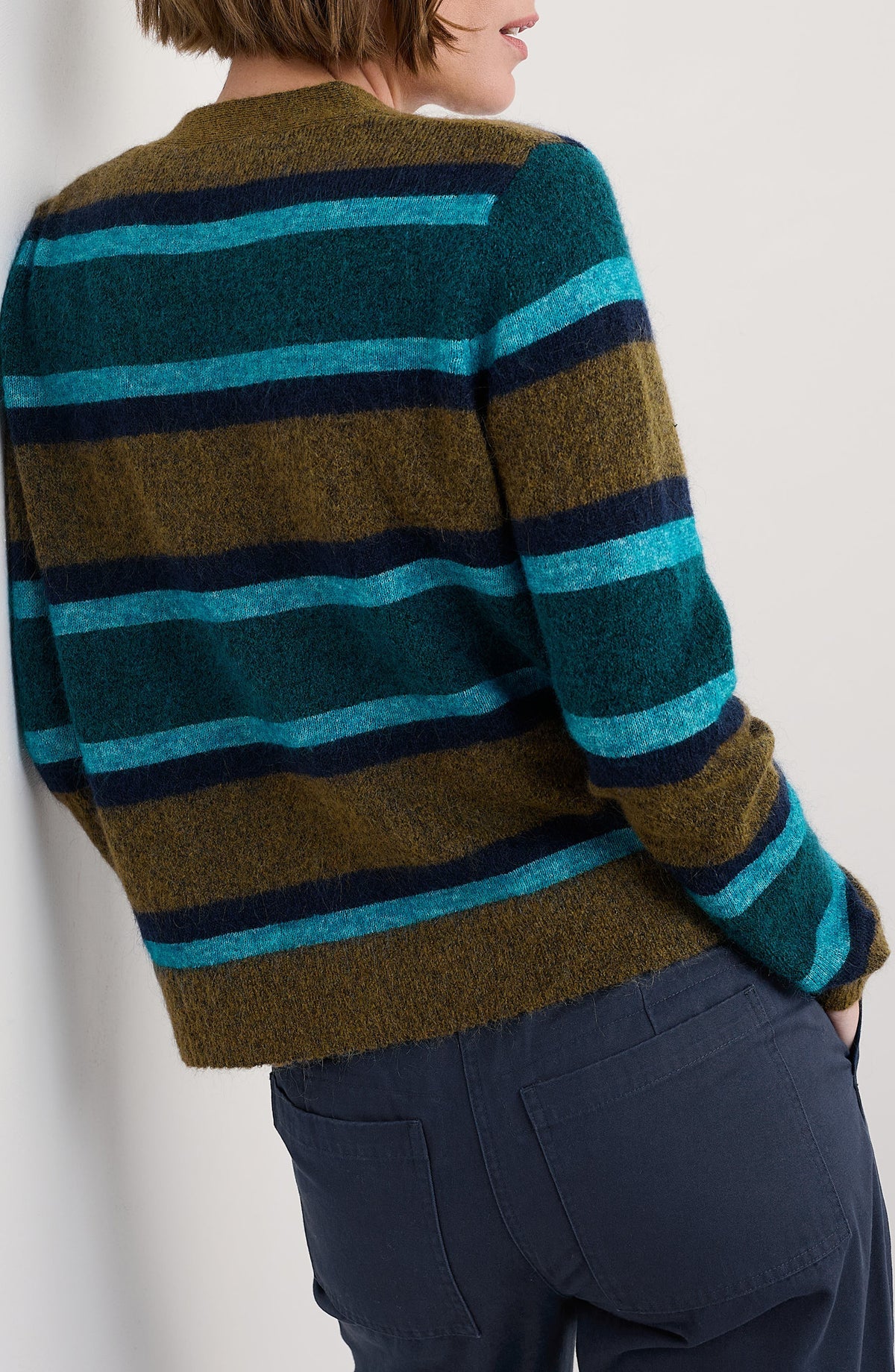 ETCHING CARDIGAN - EARTHENWARE CYAN MIX
