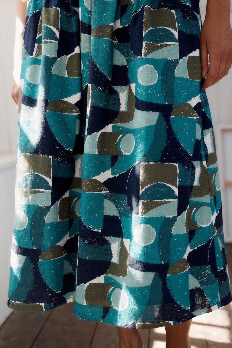MEVAGISSEY SKIRT - PENWITH ABSTRACT EMULSION