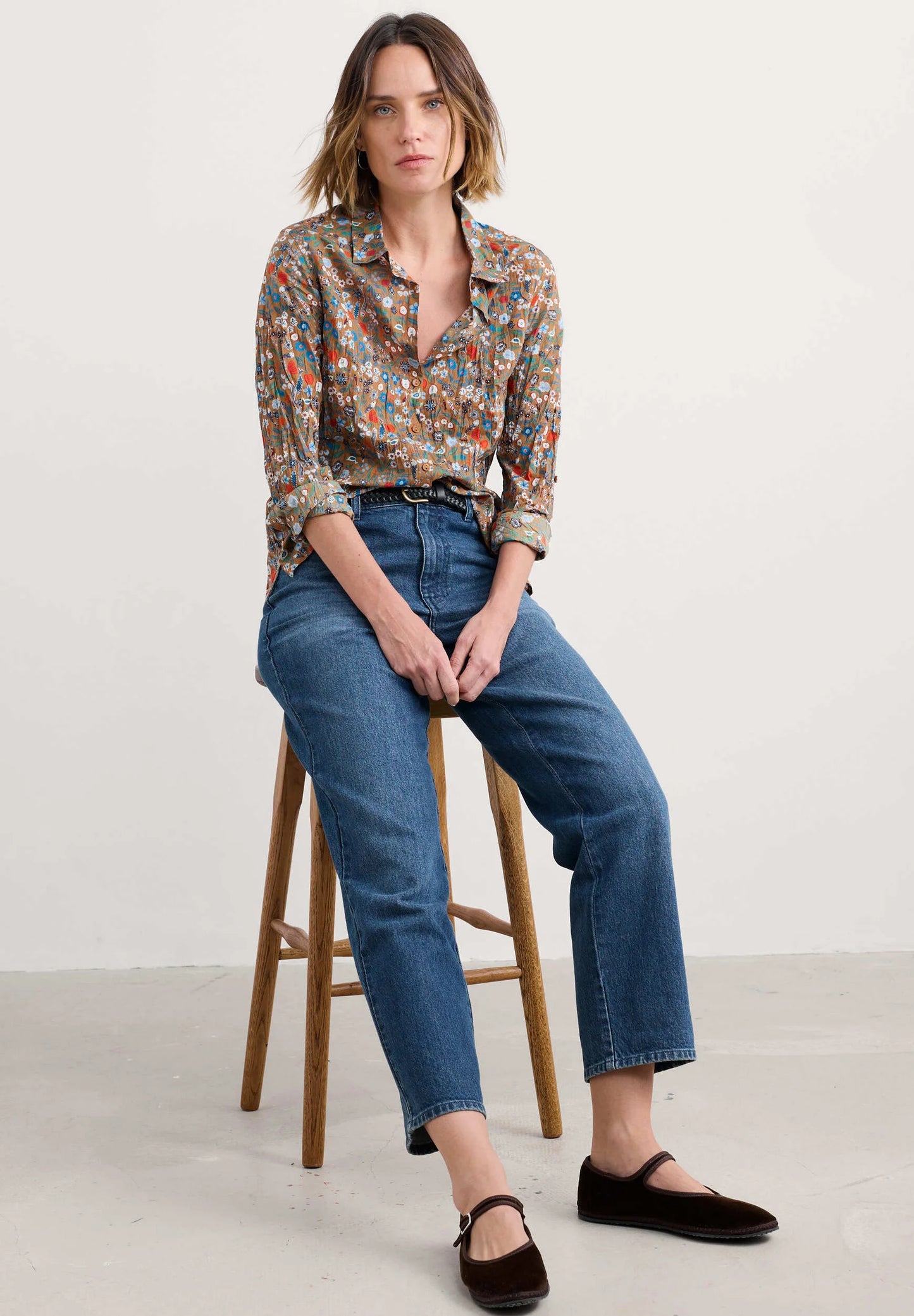 LARISSA SHIRT - STILL LIFE BASKET