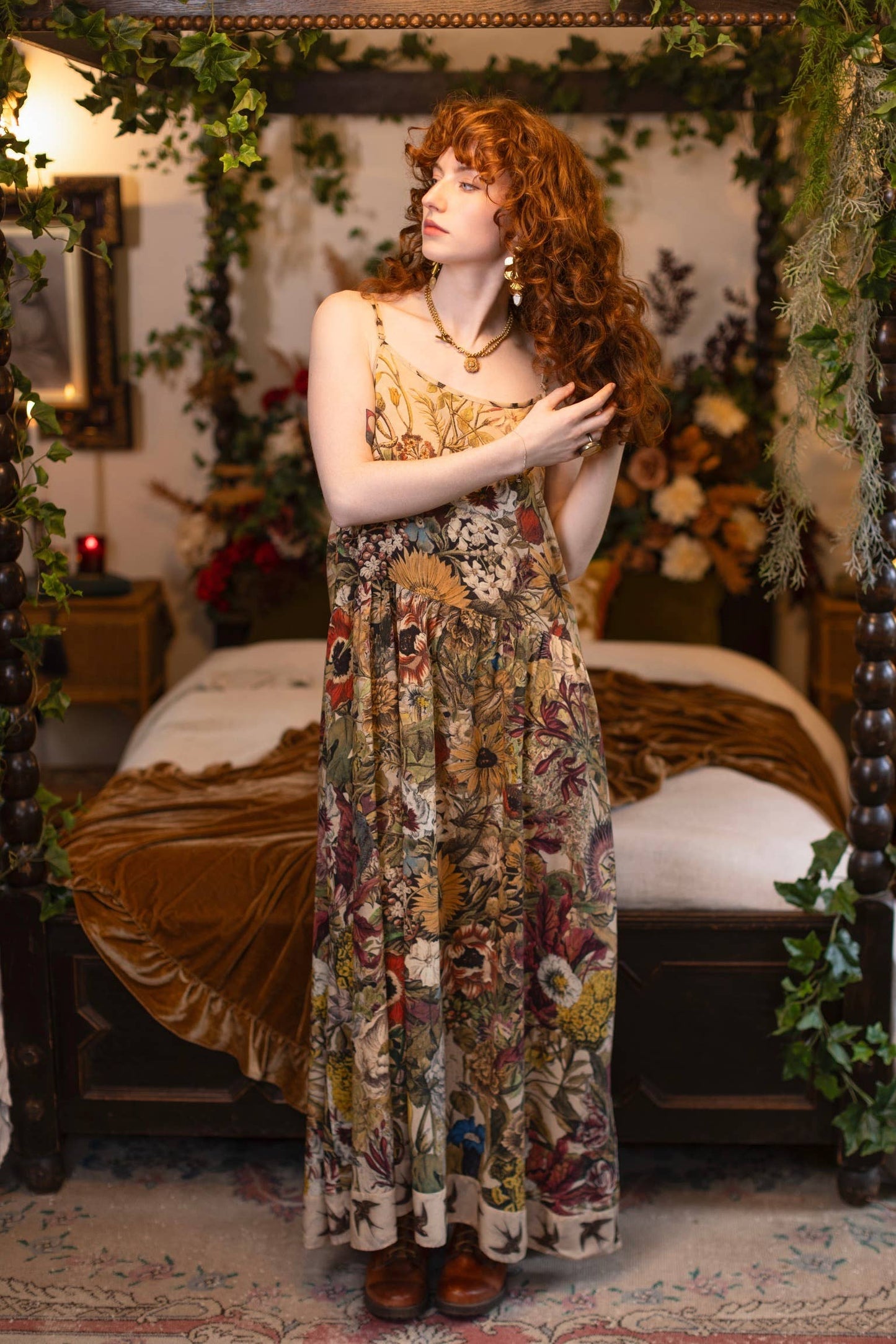 GOLDEN HOUR BOHÉME LONG MAXI SLIP DRESS