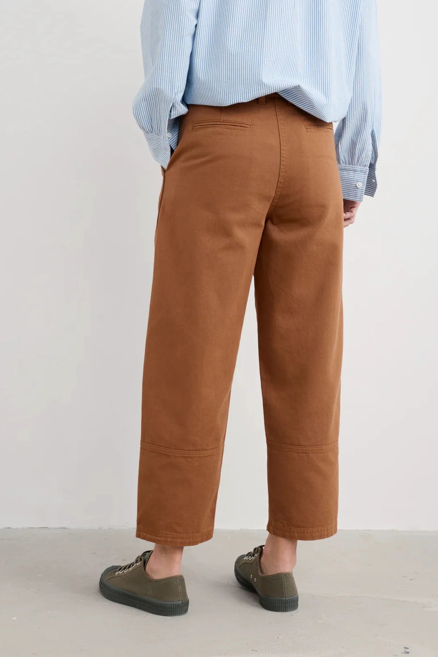 PAINTED FORMS TROUSER - DARK FLAX