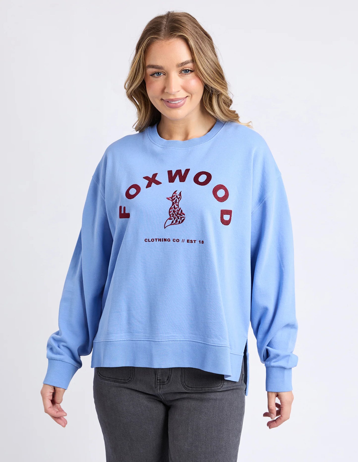 EFFORTLESS CONTRAST CREW - AZURINE BLUE