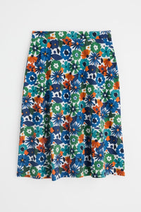 ROSE SKIRT - SCREENPRINT FLORAL CHALK