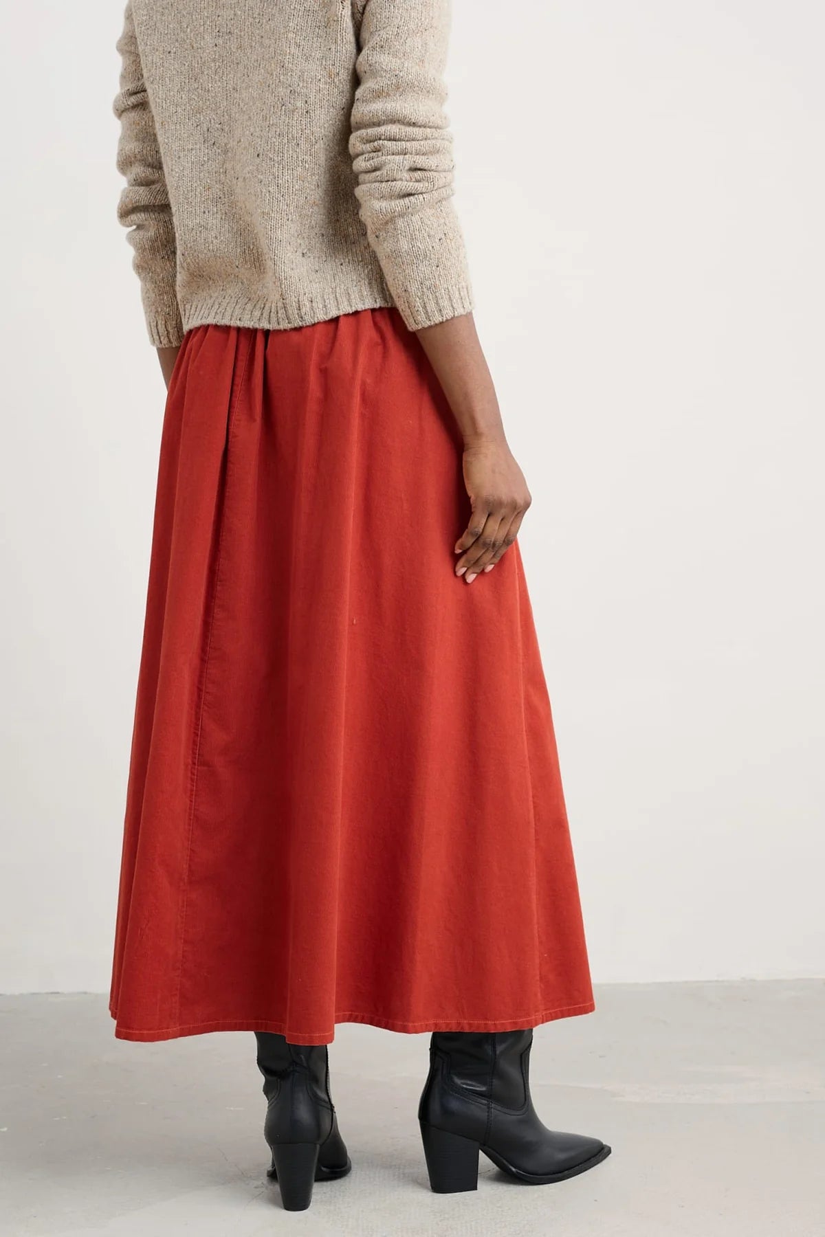 MEVAGISSEY SKIRT - DARK CINNAMON