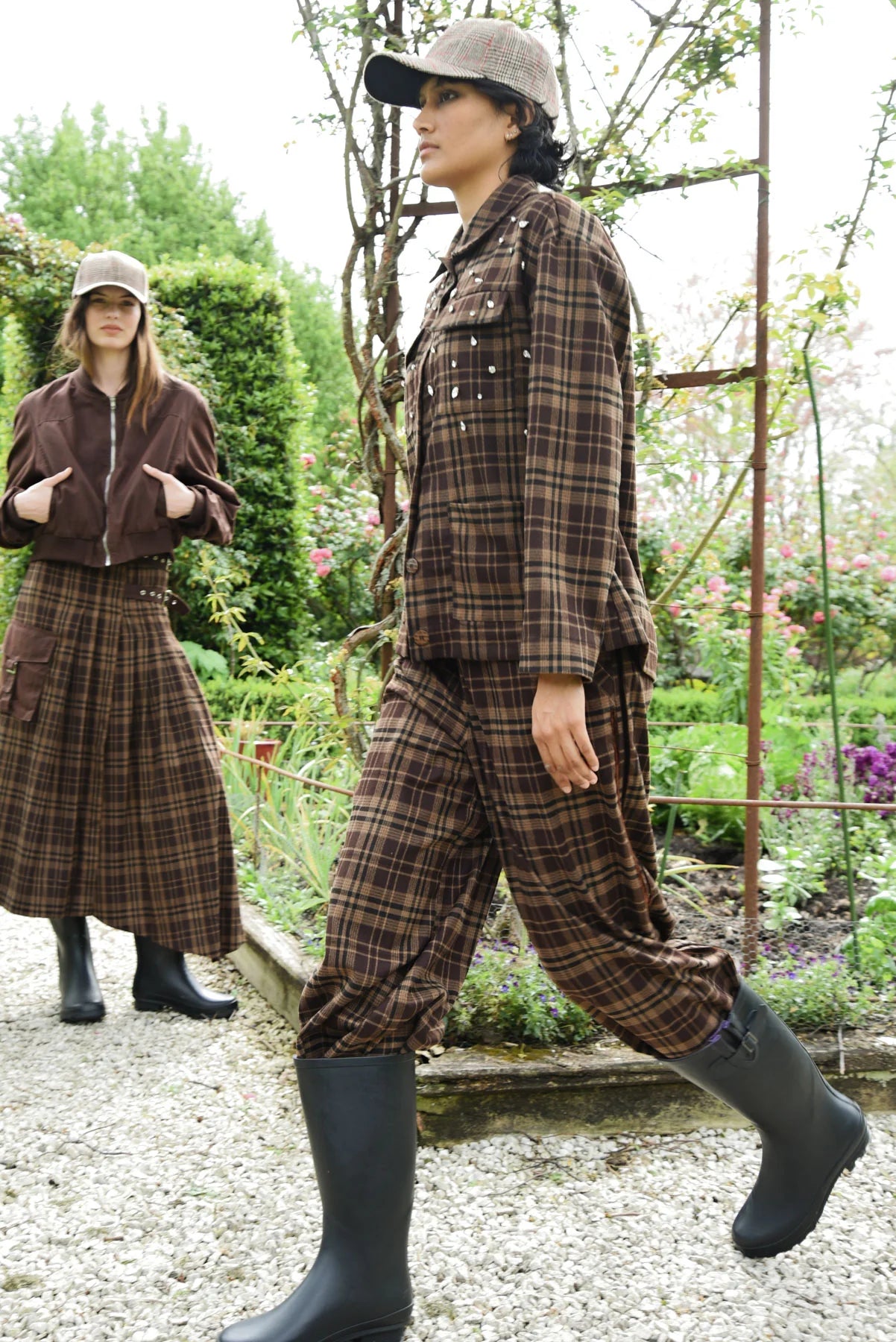 DOWN THE LINE PANT - CHOCOLATE CHECK