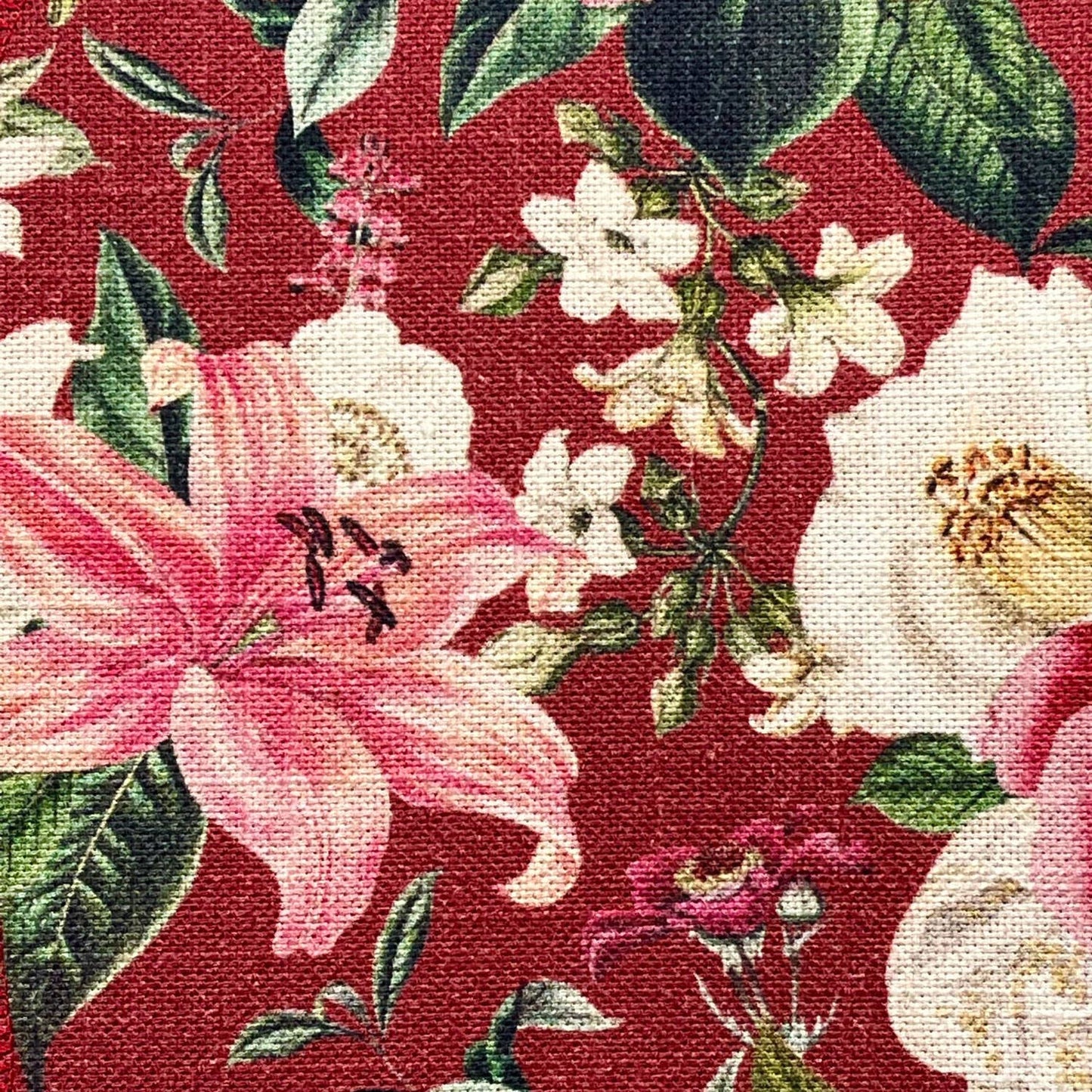 FABRIC VASE - VINTAGE GARDEN BORDEAUX
