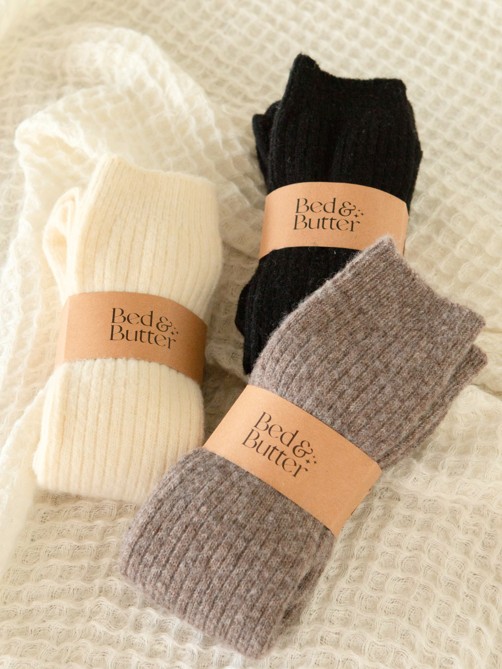 THE COMFIEST SOCKS - LIGHT CHOCCY S/M