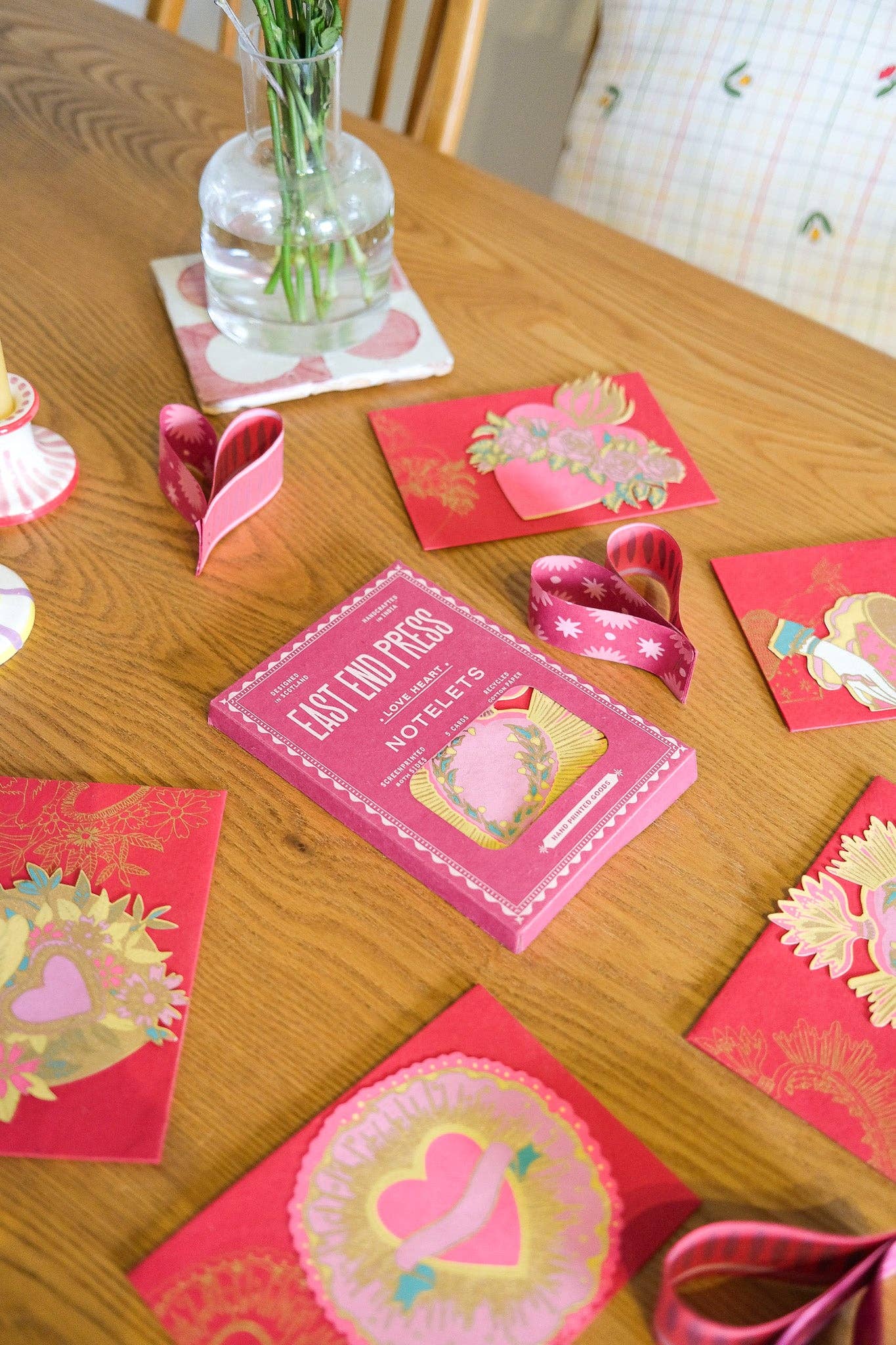 LOVE  HEART NOTECARDS