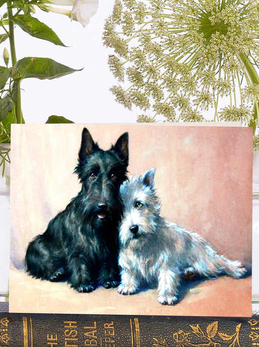 LITTLE VINTAGE GREETING CARD - BLACK AND WHITE