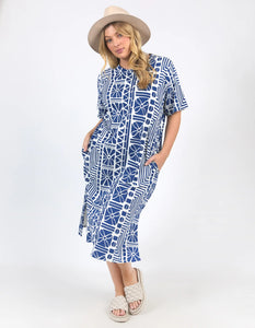 CASABLANCA DRESS - CHINA BLUE