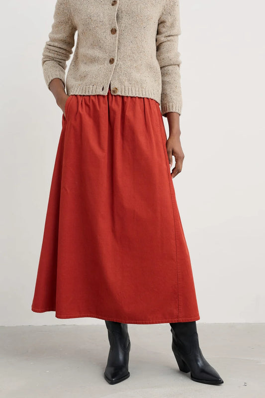 MEVAGISSEY SKIRT - DARK CINNAMON