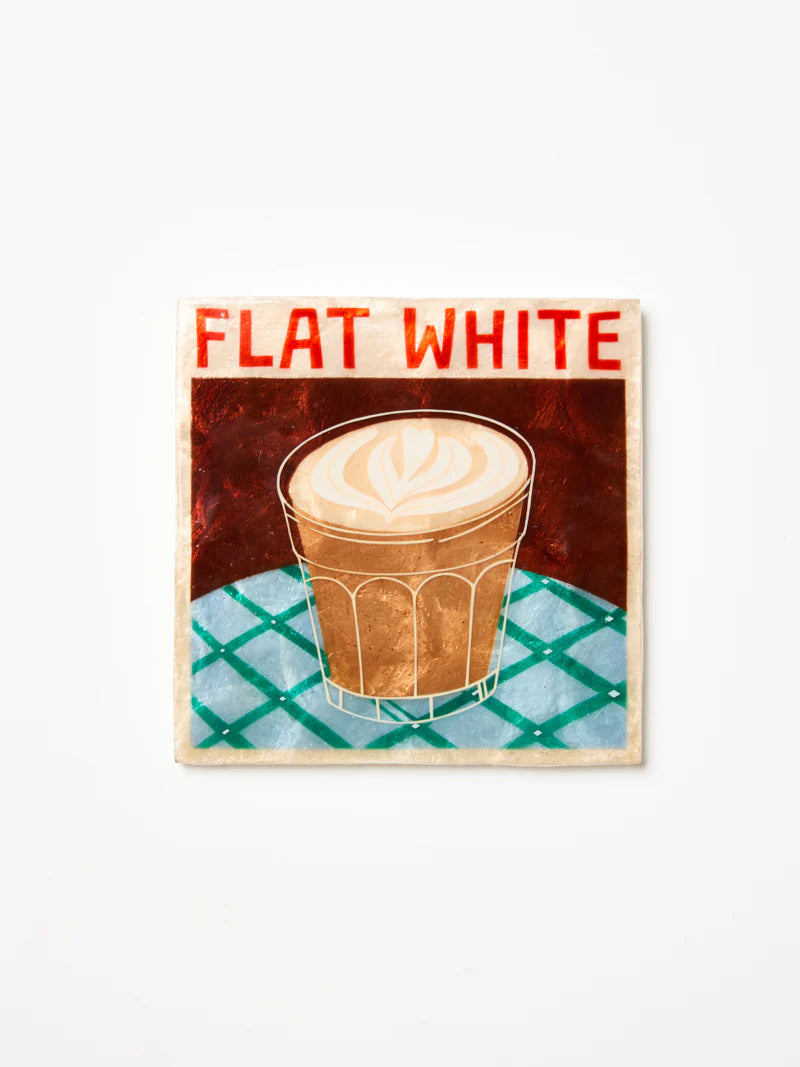BARISTA WALL ART - FLAT WHITE