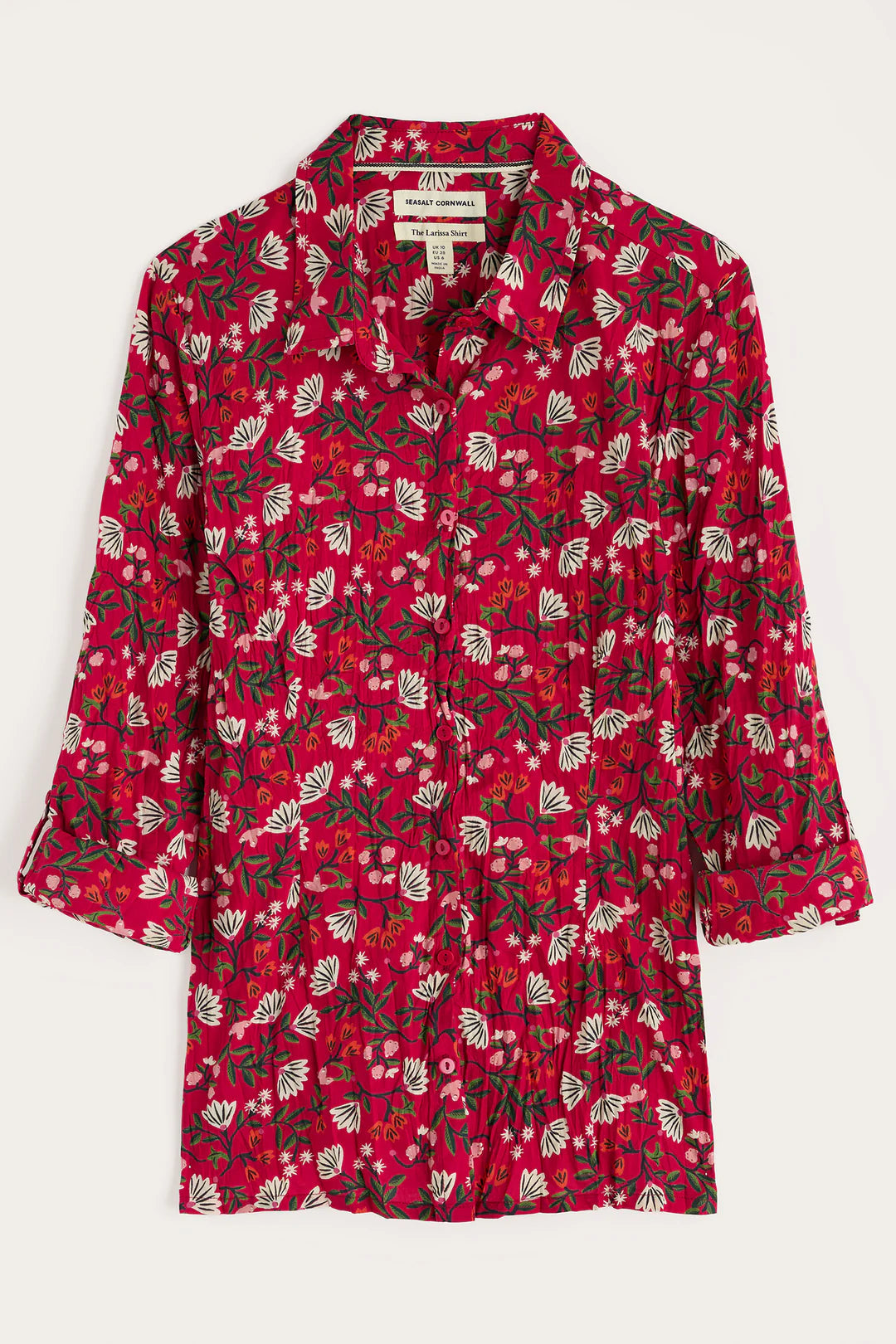LARISSA SHIRT - WINTER WILDFLOWER CARMINE