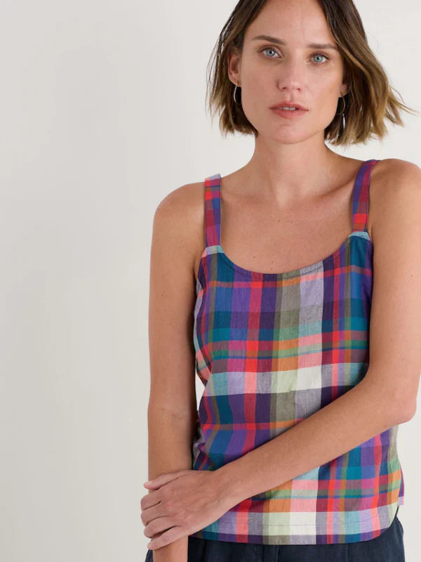 HARES TAIL VEST - FLORABUNDA MULTI DAMSON