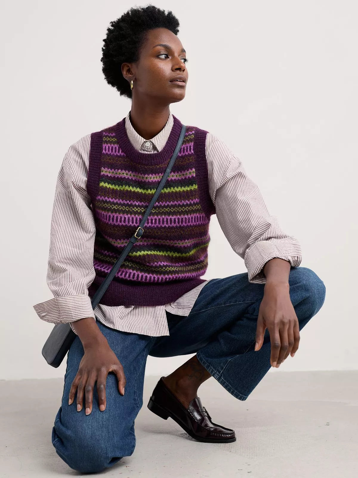 ANNIK VEST - MODERNIST GRAPE OAK MIX