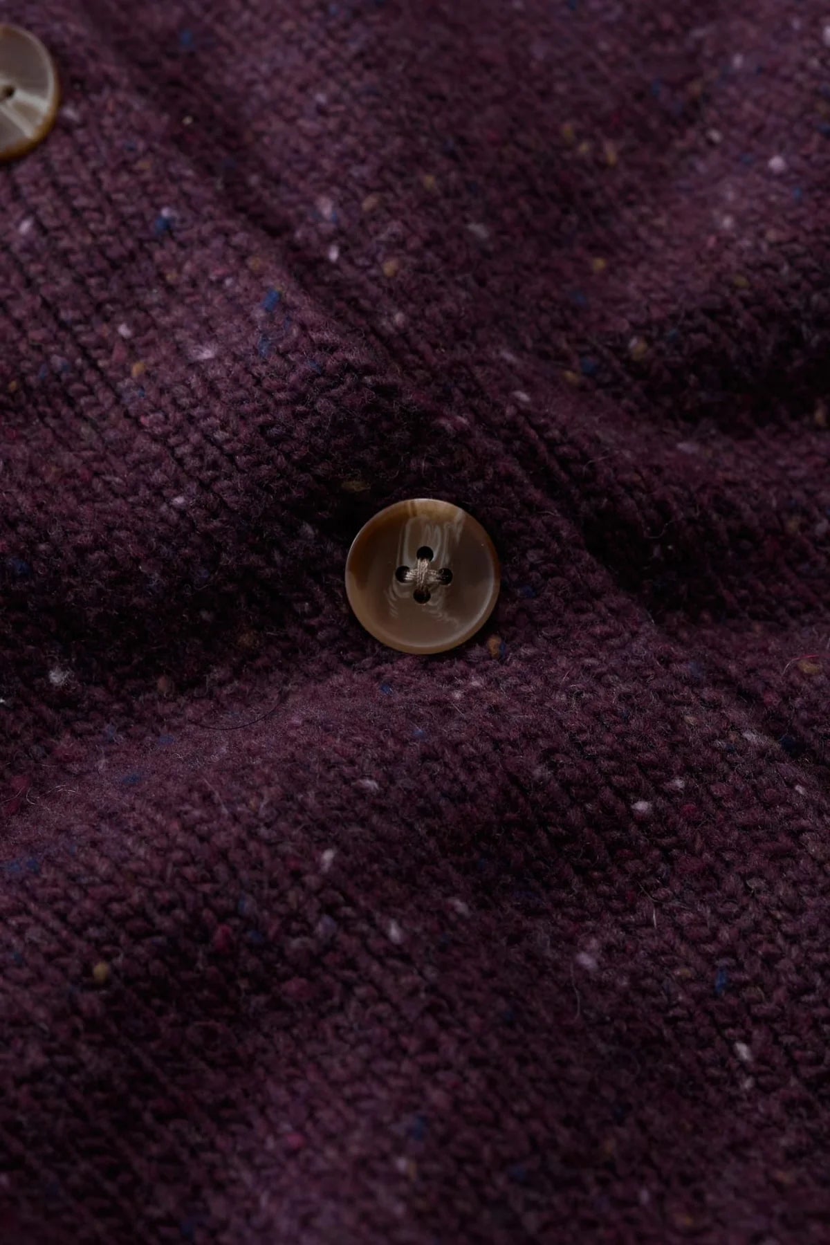 DAWSON PICK MERINO CARDIGAN - GRAPE