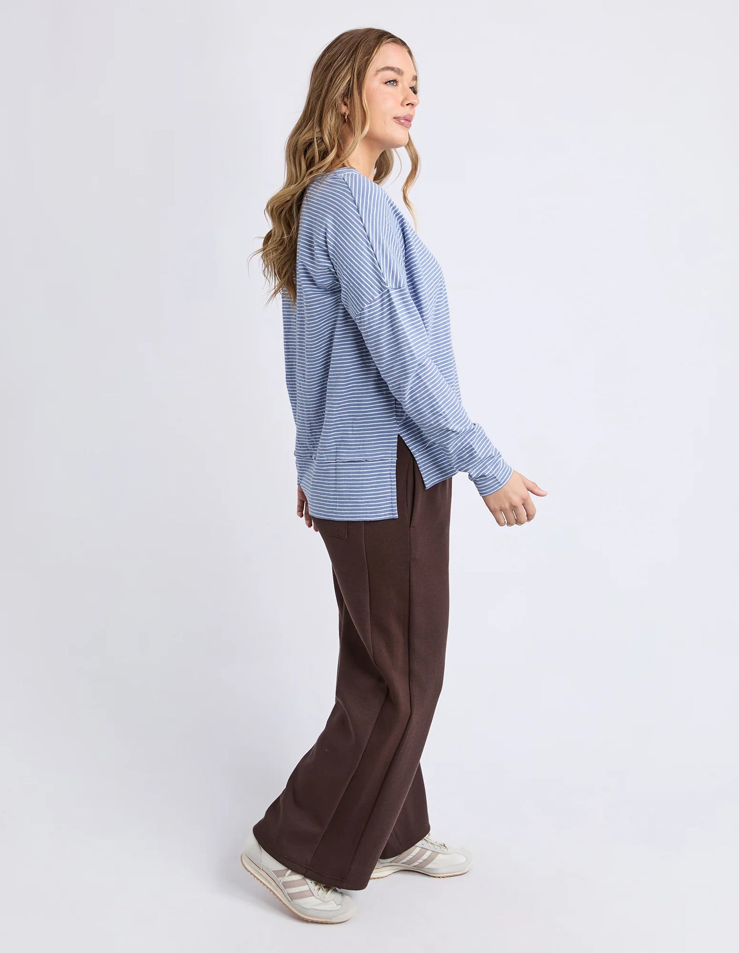 EDDIE STRIPE TOP - COUNTRY BLUE