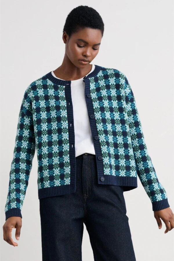 LENSA CARDIGAN - CIRCLET MARITIME EMULSION