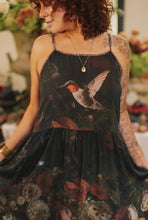 Load image into Gallery viewer, HUMMINGBIRD FLIGHT OF FANCY PRINT SLIP DRESS