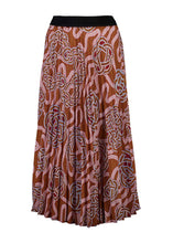 Load image into Gallery viewer, LOVEKNOTS PLEATED SKIRT - CARAMEL