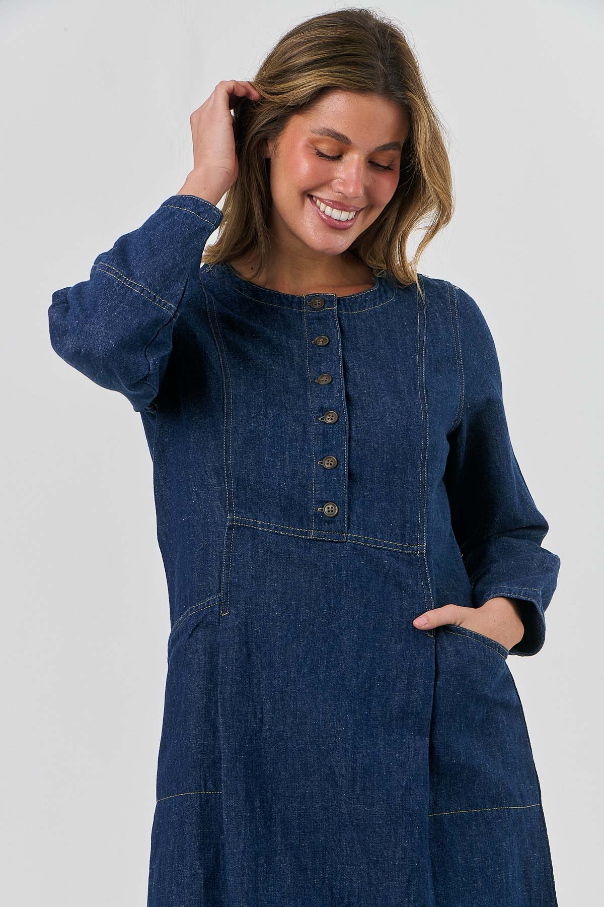 MAXI DRESS - DENIM